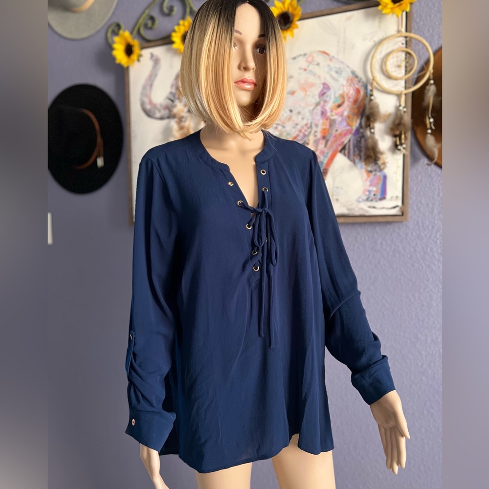 D.N.A COUTURE BLUE BLOUSE SIZE-1XL